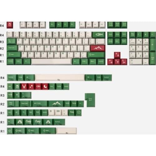 Mechanical keyboard keycap PBT Dye sub keycaps dyesub cherry profile keycaps for 84 68 96 minila
