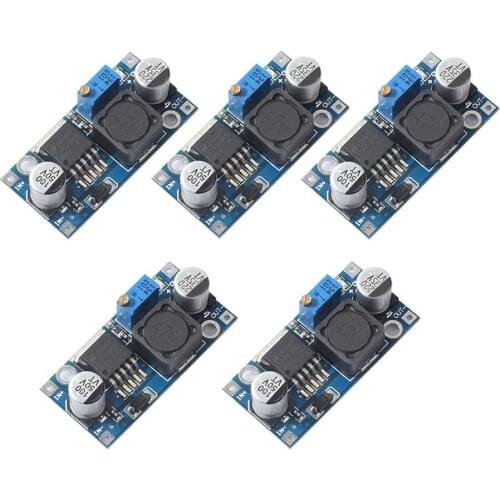 5pcs Step-down power supply module LM2596 DC-DC 4.5-40V adjustable tep-down power Supply module adjustable tep-down power Supply