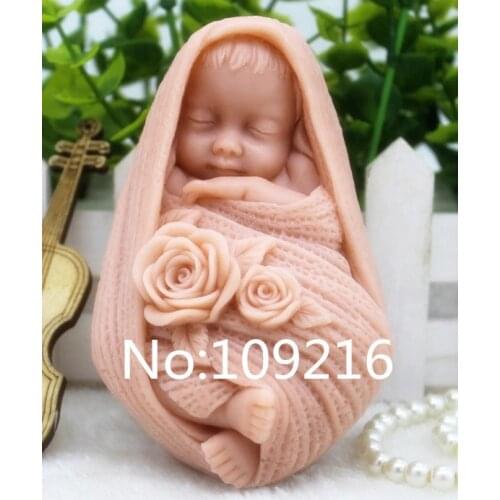 New Product!!1pcs Scarf Baby (zx166) Silicone Handmade Soap Mold Crafts DIY Mould