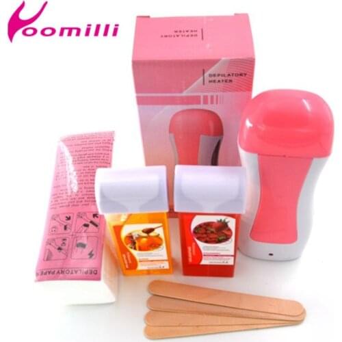 Paraffin Wax Heater Epilator Hair Removal Machines * 1 + Wax * 2 + Depilation Paper * 100 + Wood * 4