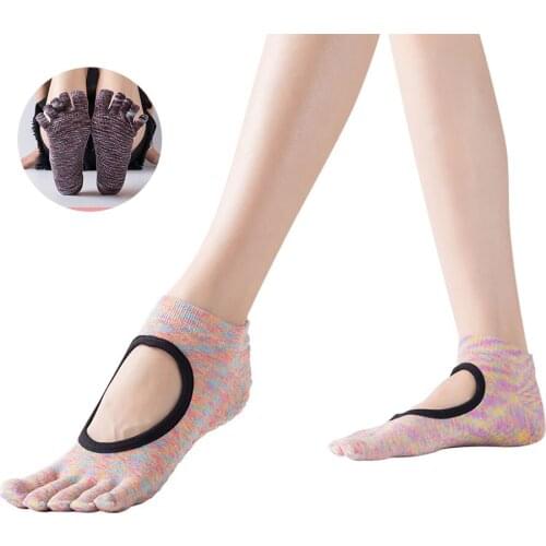 KoKossi Parallel Halter Full-toed Yoga Socks Durable Skin-friendly Breathable Anti-slip Comfortable Indoor Fitness Ballet Socks