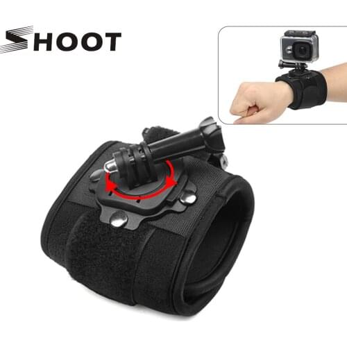 SHOOT 360 Degree Rotation Hand Wrist Strap for GoPro Hero 7 5 6 4 Session Xiaomi Yi 4K Lite SJ4000 H9 Arm Belt Go Pro Accessory