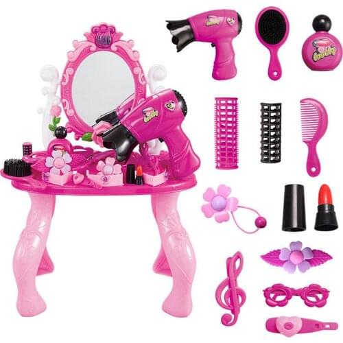 Pretend Toy Chic Dresser Simulation Make Up Simulation Cosmetic Case Baby Kids Girls Makeup Tool Kit Children Pretend Play House