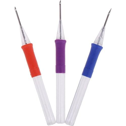 DIY Hand Embroidery Pen Practical Plastic DIY Crafts Magic Embroidery Pen Set Punch Needle Sewing Accessories