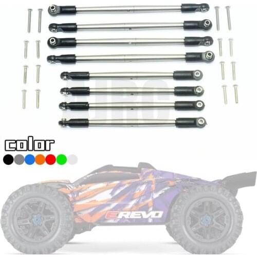 TRAXXAS E-REVO new and old general purpose stainless steel positive and negative teeth adjustable whole car pull rod 8638+8646