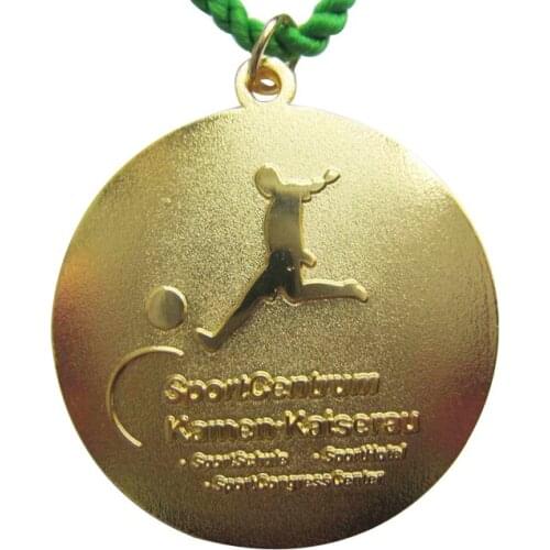 Factory direct football competition sports medal hot sale promotion electroplating gold medal