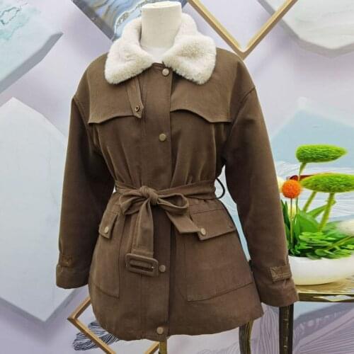 Women Thick Artificial Wool Liner Long Jacket Autumn And Winter Casual Style Woman Parkas Female Coats