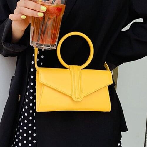 Womens bag 2021 new fashion candy color ring handbag mini shoulder bag diagonal package B069