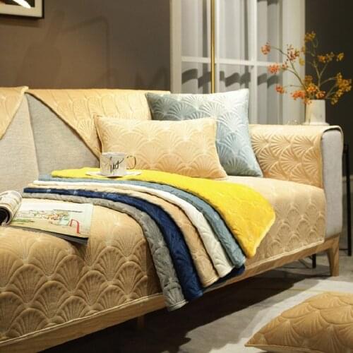 Winter Dutch Velvet Sofa cover non-slip bay window cushion Living room All-inclusive sofacover customize plush slipcover