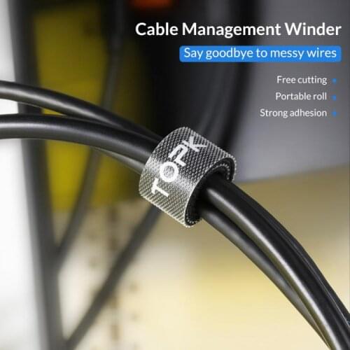 0.5/1/2/3/5M TOPK Cable Manager Cable Winder Headphone Holder Data Cable Computer Cable Mouse Cable Protector HDMI Cable Manager