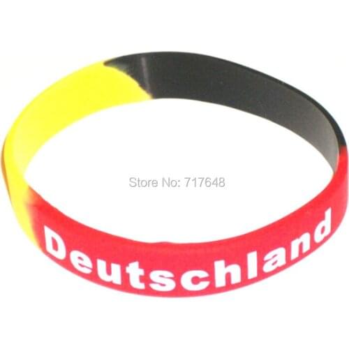 100pcs segmented Deutschland wristband silicone bracelets free shipping by FEDEX