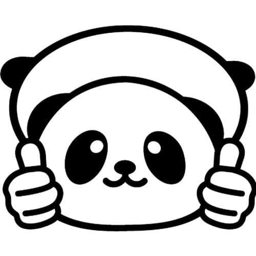 15*12.1cm cuty panda sticker vinyl decal Cute And Interesting Rear Window Car Sticker Body Decals Modern Decal