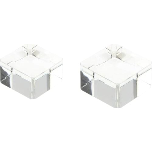 2 Pieces Clear Dimple Crystal Display Stand Holder For Crystal Ball Sphere Globe