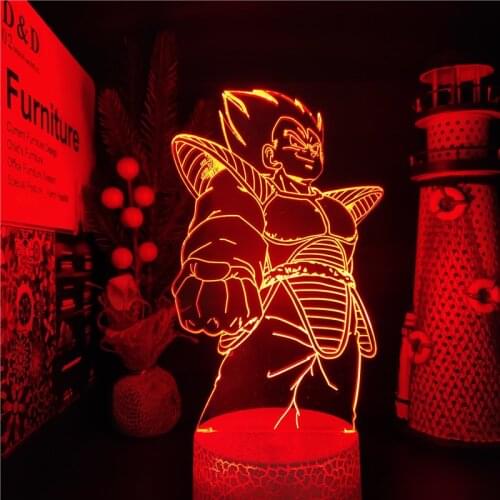3D Lamp Dragon Ball Super Vegeta LED Night Light Home Decoration Lampara DBZ Goku Neon Lighting Kids Gifts Lampe Table Lights