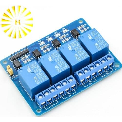 4 channel relay module 4-channel relay control board with optocoupler. Relay Output 4 way relay module Connector