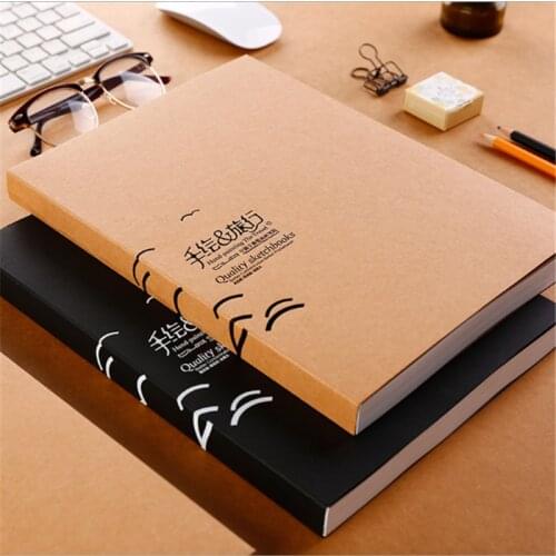 A4 Hand-Painted Travel Sketchbook Kraft Cover Paint Paper Color Lead Needle Pen Painting Diary Journal Student Notepad Memo