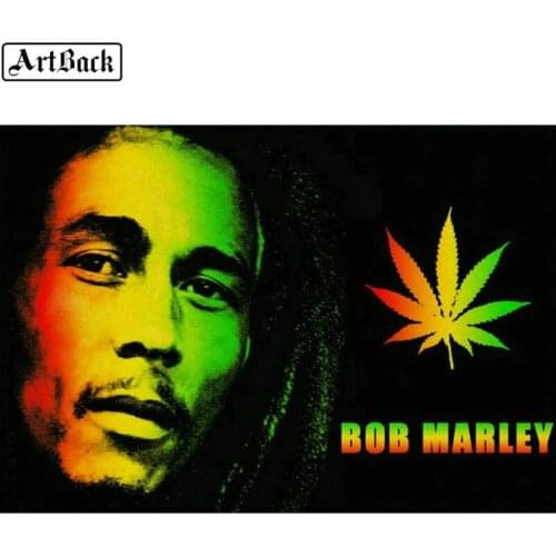 ArtBack 8pcs 20x25cm Reggae Music Jamaica Singer Diamond Painting Bob Marley Portrait 5d Full Square Diamond Mosaic Icon