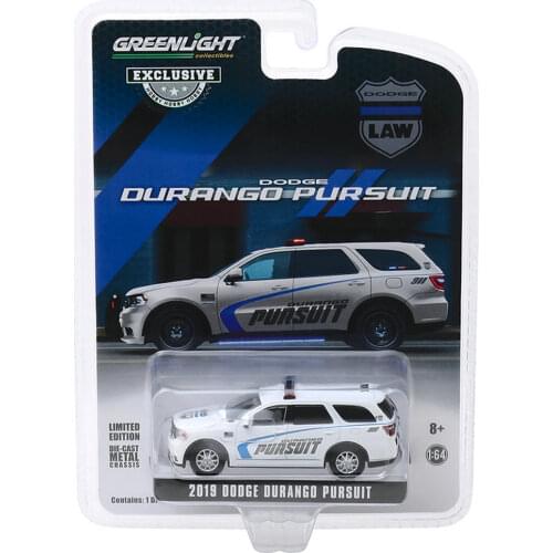 Greenlight CARS 1/64 2019 Dodge Durango PURSUIT SUV Squad Car collection version of the car model toy gift