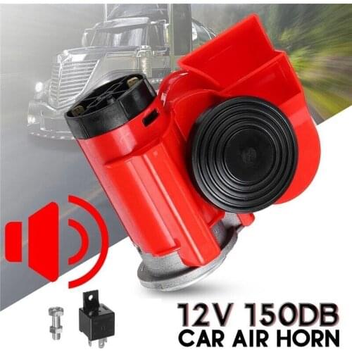 12V Car Auto Horn Truck Vehicle Boat Caravan Loudspeaker Durable Dual Tone Air Horn Speaker Loudspeaker Snail Shape