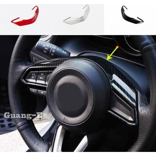 Car Styling Cover Steering Wheel Interior Kit Switch Trim Stick Frame Part Molding For Mazda6 Mazda 6 Atenza 2017 2018 2019