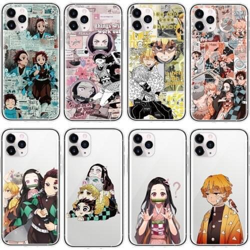 For Xiaomi Redmi Mi 10T Pro K20 Note 9 8 10 6 Pro 8T 7 5 Poco X3 NFC 11 10 8 Lite Anime Demon Slayer Kimetsu No Yaiba Case Cover