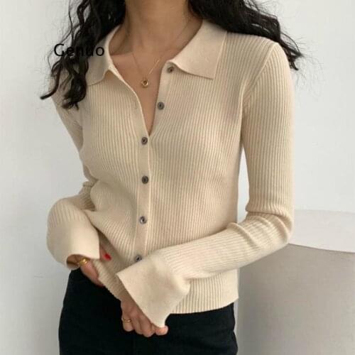 Spring Summer Autumn Knitted Jacket Girl Thin Cardigan Full Sleeve Knitted Blouse Slim Cropped