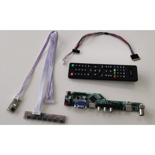 For LTN156AT35-T01/W01/W02 TV56 display controller drive card 15.6" VGA USB AV RF WLED LVDS 40Pin 1366*768 laptop panel Kit