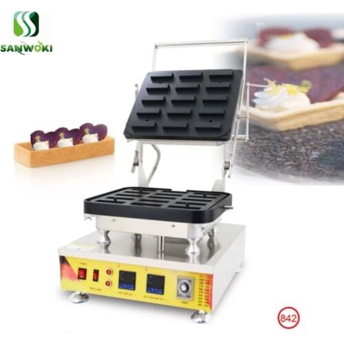 Electric Mini Rectangle Egg Tart Shells Maker Waffle Maker Iron Machine With Interchangeable Tart Molds Tart Press Machine