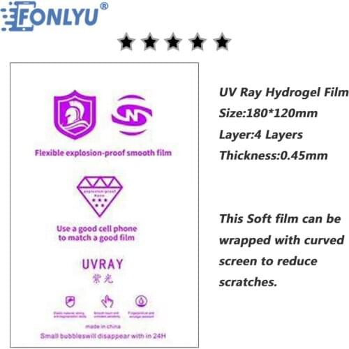 FONLYU Free Shipping UV Ray Hydrogel Film Compatible For Screen Protector Film Cutting Machine Phone Cutting Plotter 50pcs