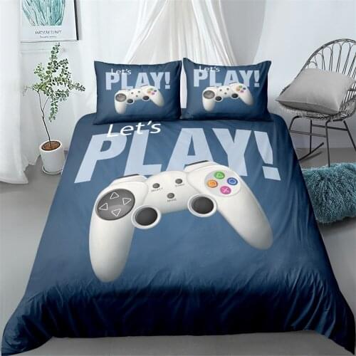 Gamepad boys bedding set king queen double full twin single size bed linen set