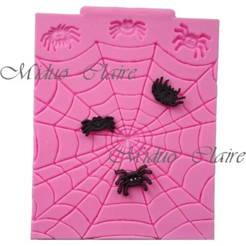 Halloween Spiders & Web Silicone Veiner Cake Decorating Mould Fondant Sugarcraft Mould chocolate gumpaste mould