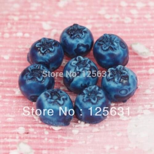 Kawaii Flatback DIY Resin Miniature Food Blueberry Cabochon Flat Back Scrapbooking Embellishment Decoration Crafts Making: 8*8mm