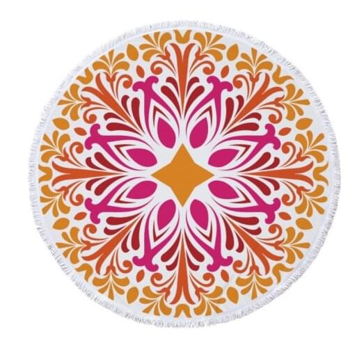 Round Beach Towel With Tassel Dream Catcher Microfiber 150cm For Swimming Bath Picnic Wall Tapestry Blanket Dropshipping