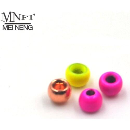 MNFT 100pcs 2.4mm Brass Bead Pink / Yellow / Raw Color For Nymph Streamer BugsTying Head Eyes Fly Tying Material