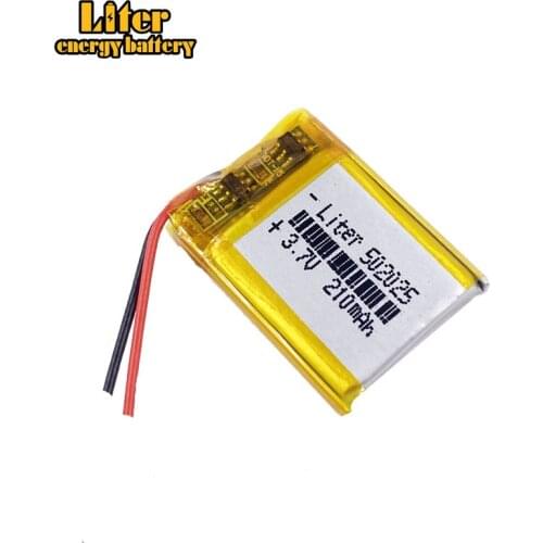 502025 3.7V 210mah Lithium polymer Battery With Protection Board For MP3 MP4 MP5 GPS Digital Products Free Shipping