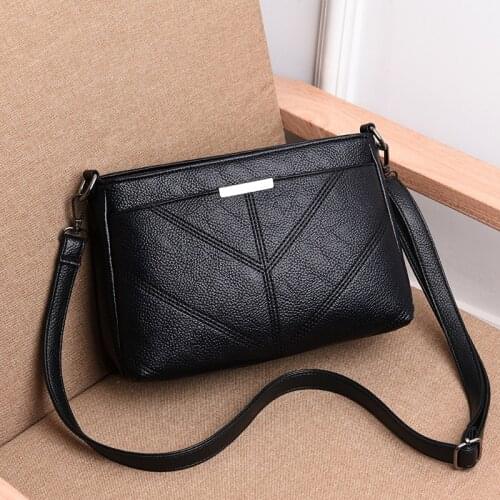 2021 New Womens Bags PU Leather Solid Color Shoulder Messenger Handbag Simple Mom Bag Mobile Phone Bag