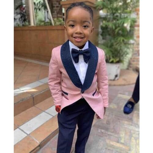 Boys Formal Wear Tuxedos Shawl Collar One Button Children Clothing For Wedding Party Kids Suit Boy Set (Jacket+Pants)