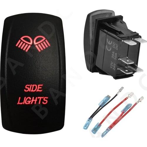 Jumper Wire Set，SIDE LIGHTS Car Boat RV Rocker Switch ON-OFF SPST Waterproof Car Button Dual Blue LED Light Camper Accessories