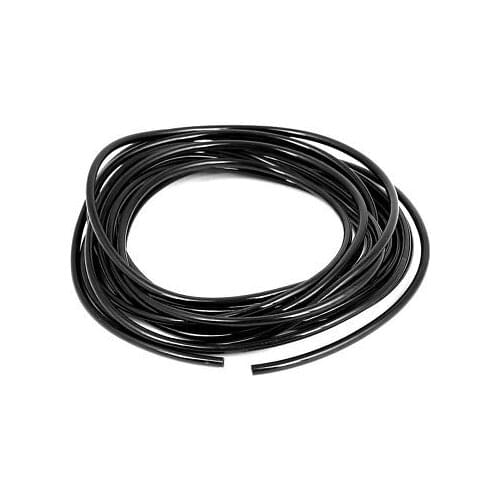 4.7M 15.4Ft Long 6mm OD 4mm Inside Dia Polyurethane PU Air Hose Pipe Tube Black