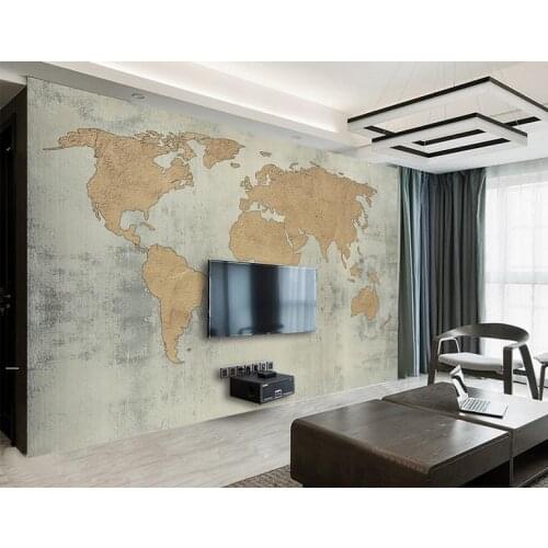 Custom 3d wallpaper 3d wall murals wallpaper Archaize marble world map wall of setting of restoring ancient ways wall decoration