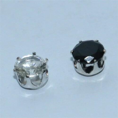Cool Women Men Clip On Magnetic Rhinestone Ear Stud Earrings Non-Piercing Gift