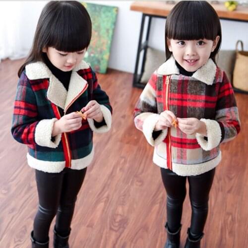 Girls woolen coat 2020 autumn and winter new Korean version of the small childrens woolen coat female baby woolen Outerwear