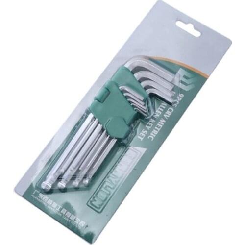 9pcs/set Hex Allen Key Wrench L-Shape 1/16''-3/8'' Hexagon Repair Bicycle Tools New 2020