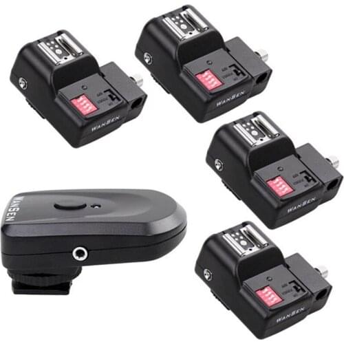 Flash Trigger PT-16 NE 16 Channels Wireless Radio Flash Trigger set with 4 receivers with umbrella holder Sync Speed 1/250s