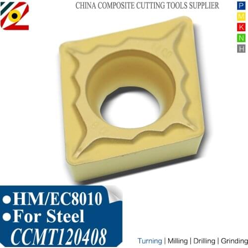 EDGEV Carbide Inserts 10PCS CCMT120404 CCMT120408 CCMT432 CNC Lathe Cutter Boring Turning Tools Tungsten Blade for Steel P type
