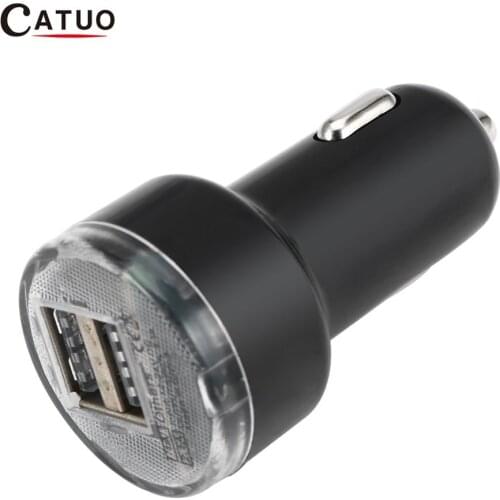 Portable Dual 2 Port Universal USB Car Charger Adapter For Iphone Newest Vehicle Cellphones USB Power Adapter