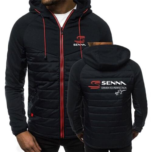 Spring Autumn Ayrton Senna Printing Custom Made Hip Hop Padded Jacket Male Casual Sport Zipper Tops Fashion Print Unisex Coats