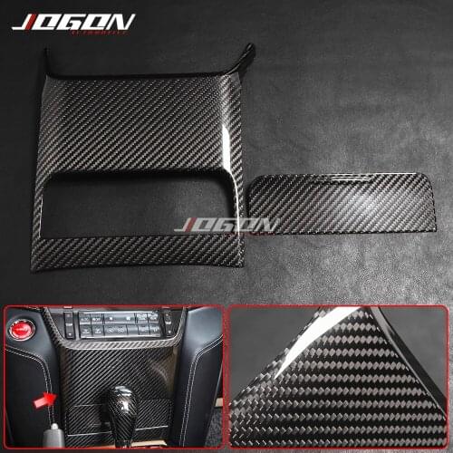 Real Carbon Fiber Car Interior Storage Box Panel Trim For Toyota Land Cruiser LC200 2016-2019
