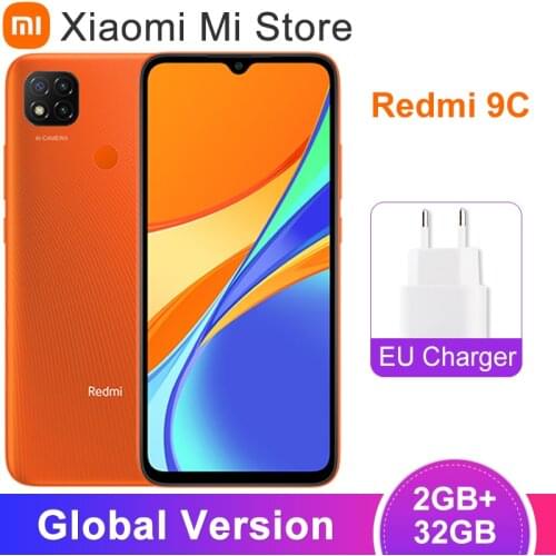 Global Version Xiaomi Redmi 9C 2GB RAM 32GB ROM Mobile Phone 5000mAh Batter MTK Helio G35 Octa Core Immersive 6.53" HD+ display