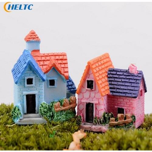 Mini Castle Fairy Garden Miniatures Castles Terrarium Figurines Garden Decoration Miniature House Villa Woodland Fairy Figurines